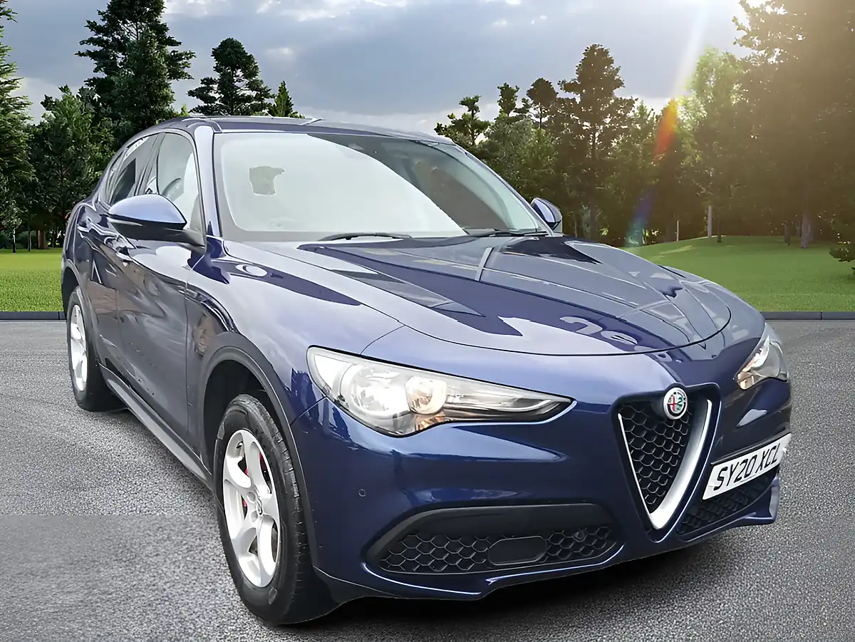 Used 2020 Alfa Romeo Stelvio Super Blue - Front View