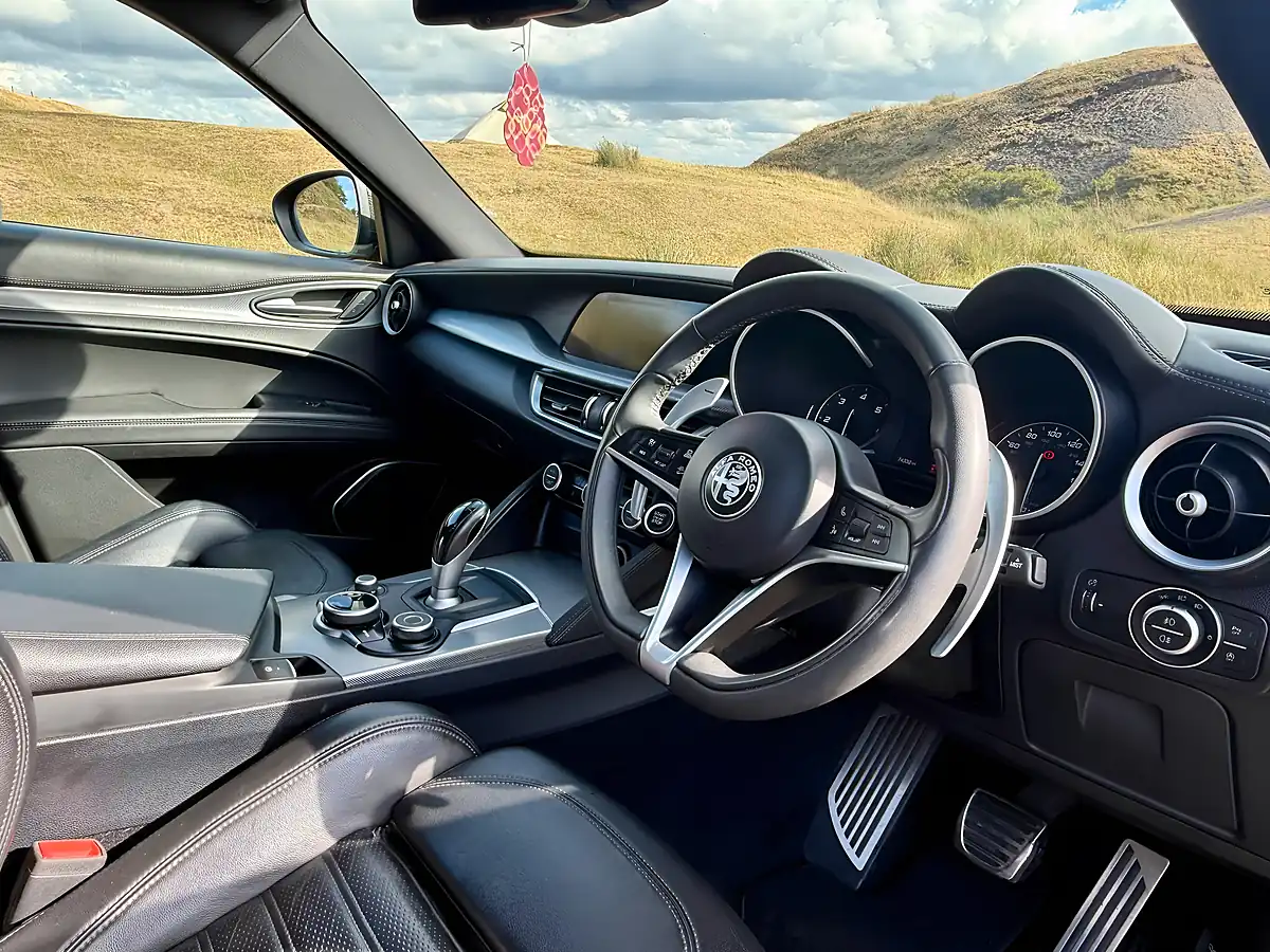 Used 2020 Alfa Romeo Stelvio Ti Red - Interior and Exterior details 2