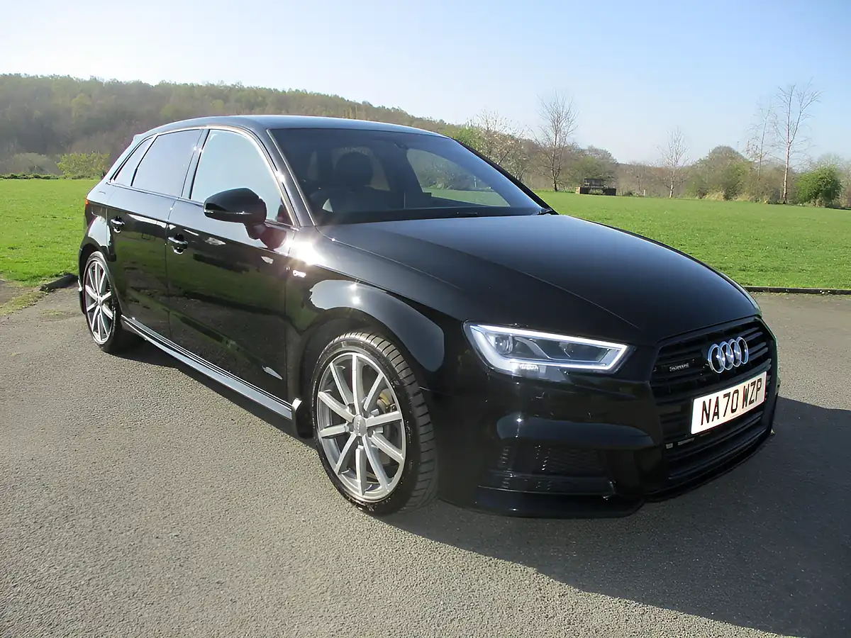 Used 2020 Audi A3 Black Edition Sportback Black - Front View