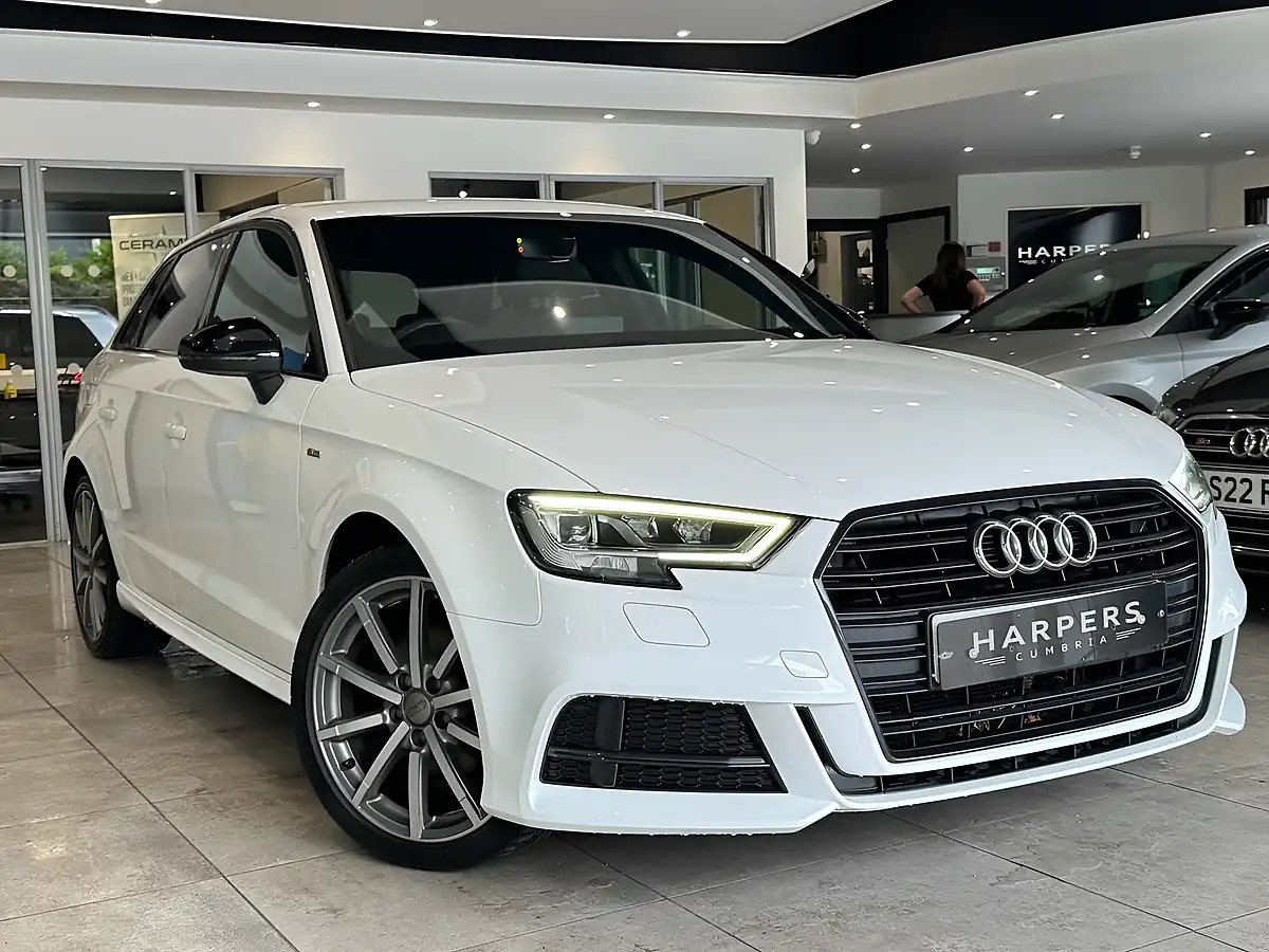 Used 2020 Audi A3 Black Edition White - Front View