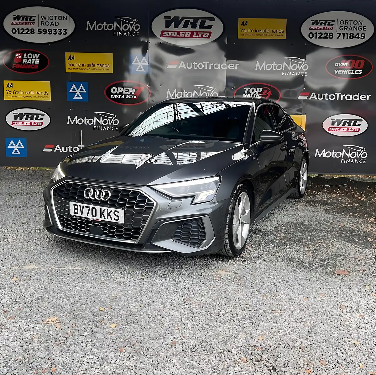 Used 2020 Audi A3 S Line Grey - Front View