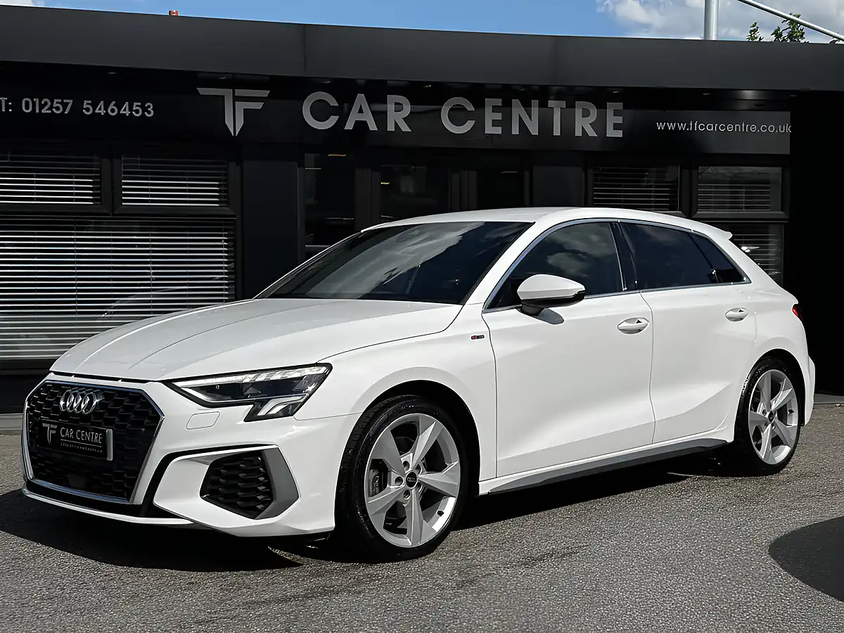 Used 2020 Audi A3 S Line White - Front View