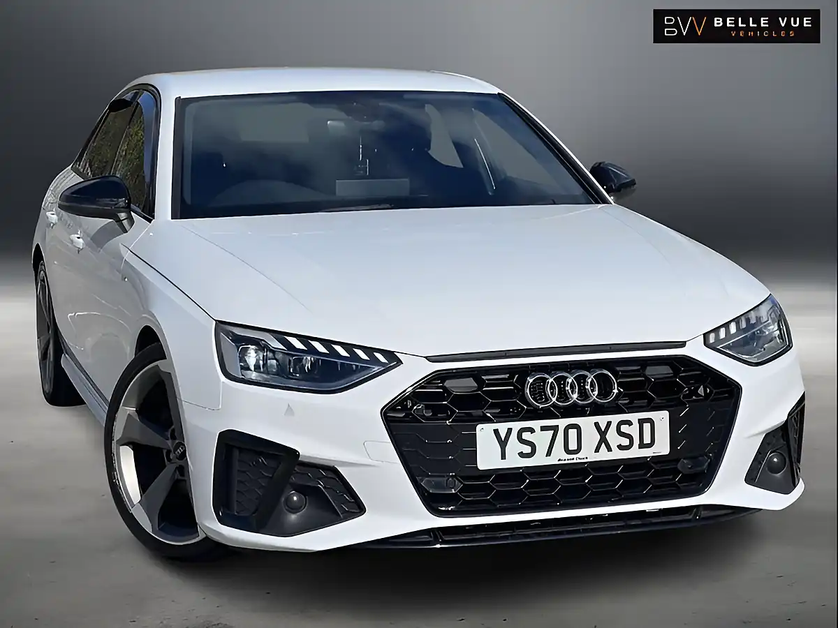Used 2020 Audi A4 Black Edition Ibis White - Front View