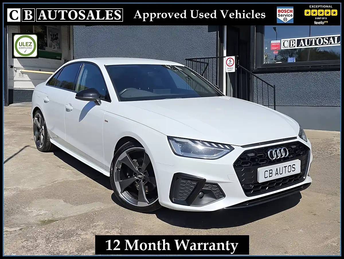 Used 2020 Audi A4 Black Edition White - Front View