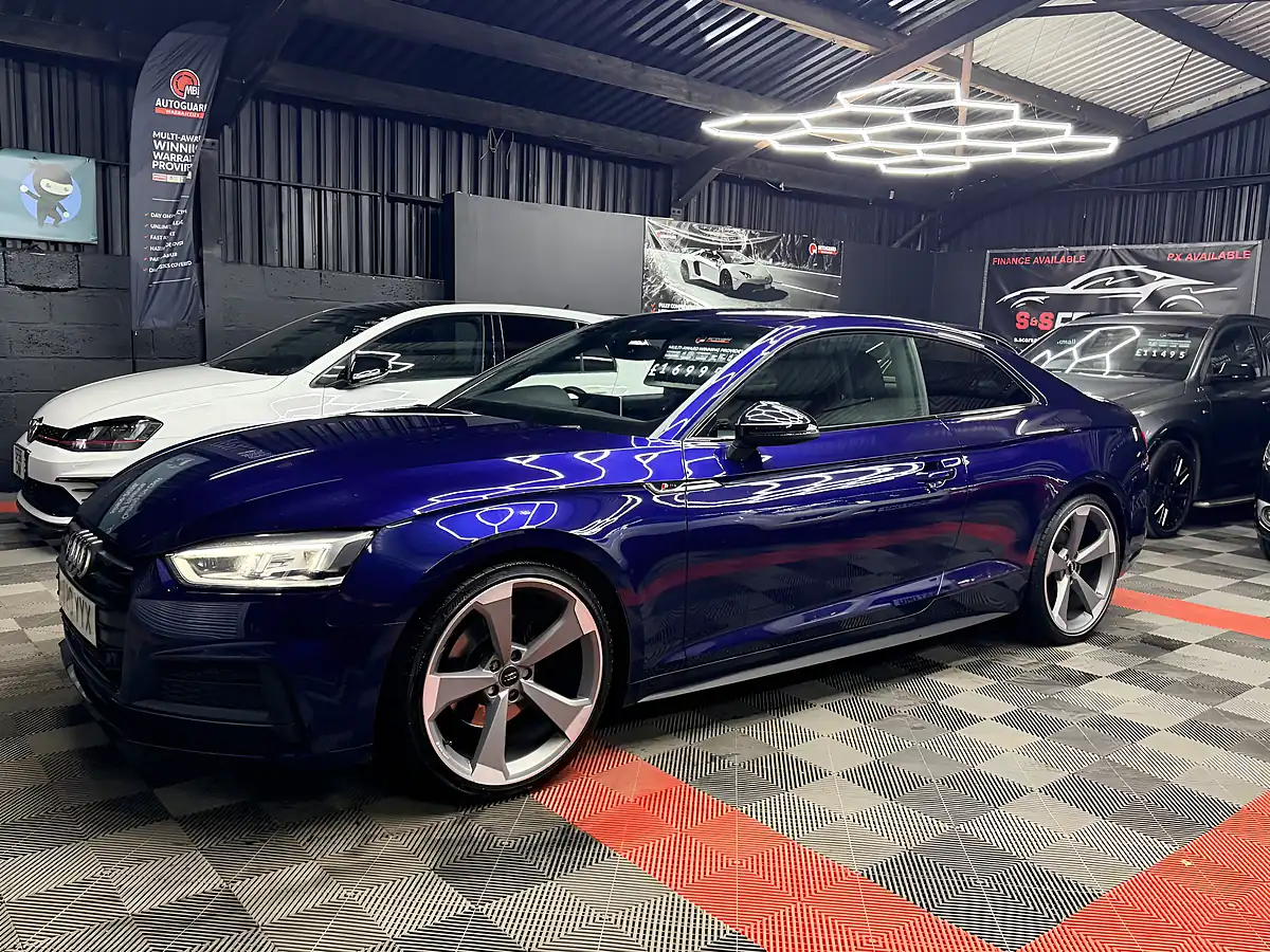 Used 2020 Audi A5 Black Edition Blue - Interior and Exterior details 12