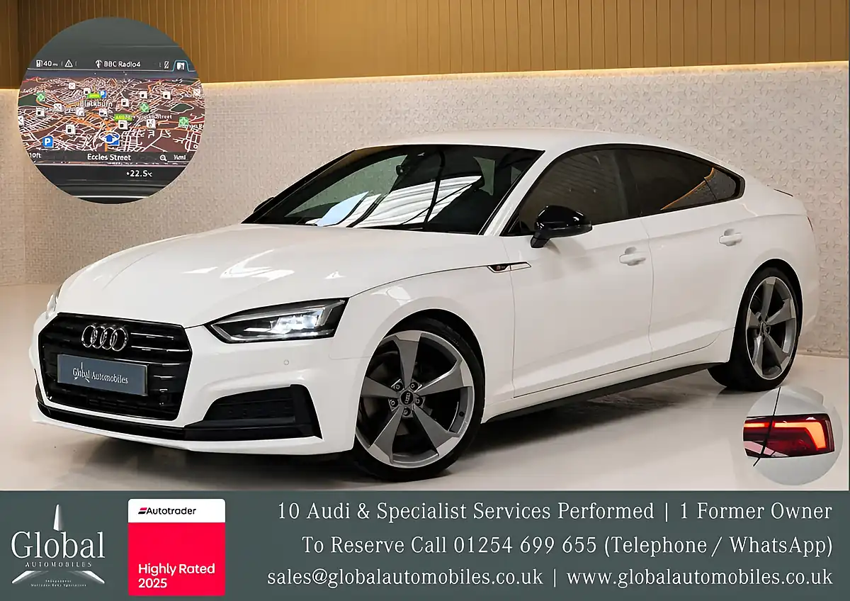 Used 2020 Audi A5 Black Edition Sportback Ibis White - Front View