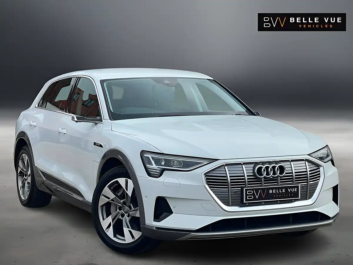 Used 2020 Audi E-Tron Quattro Glacier White - Front View