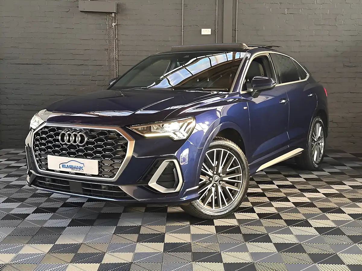 Used 2020 Audi Q3 S Line Sportback Navarra Blue Metallic - Front View