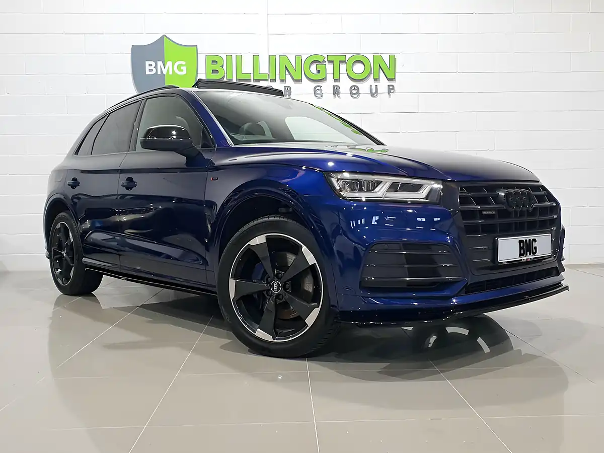Used 2020 Audi Q5 Black Edition Navarra Blue - Front View