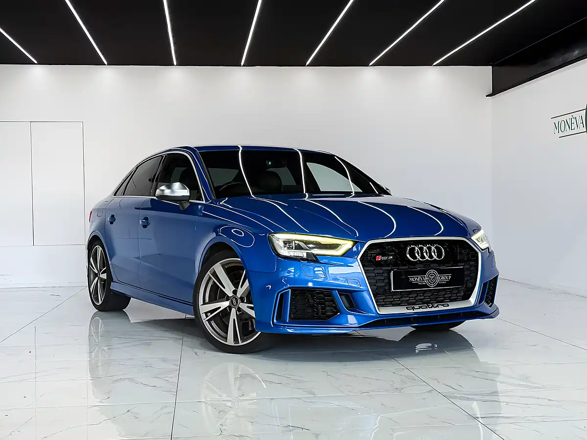 Used 2020 Audi RS3 Saloon Blue - Front View