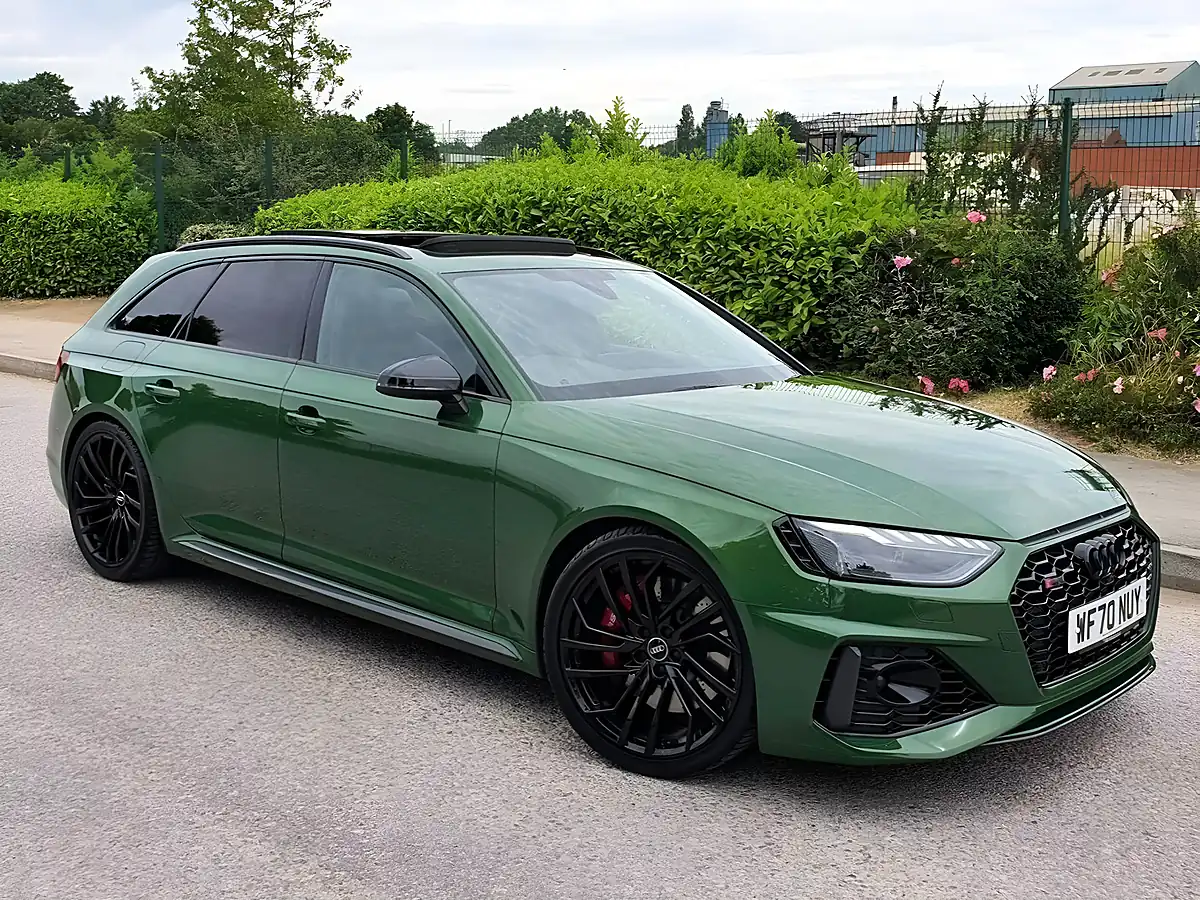 Used 2020 Audi RS4 Avant Carbon Black Sonoma Green - Front View