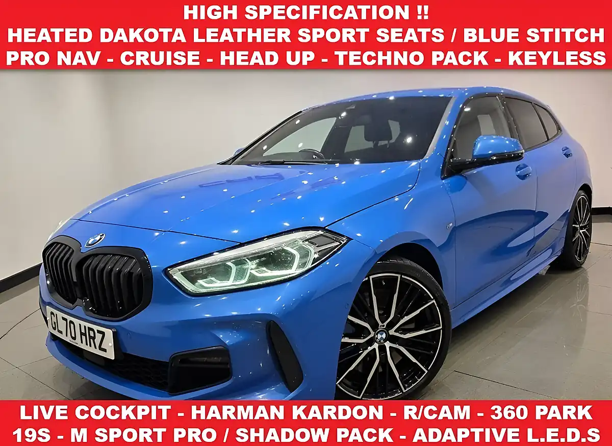 Used 2020 BMW 1 Series M Sport Blue - Front View