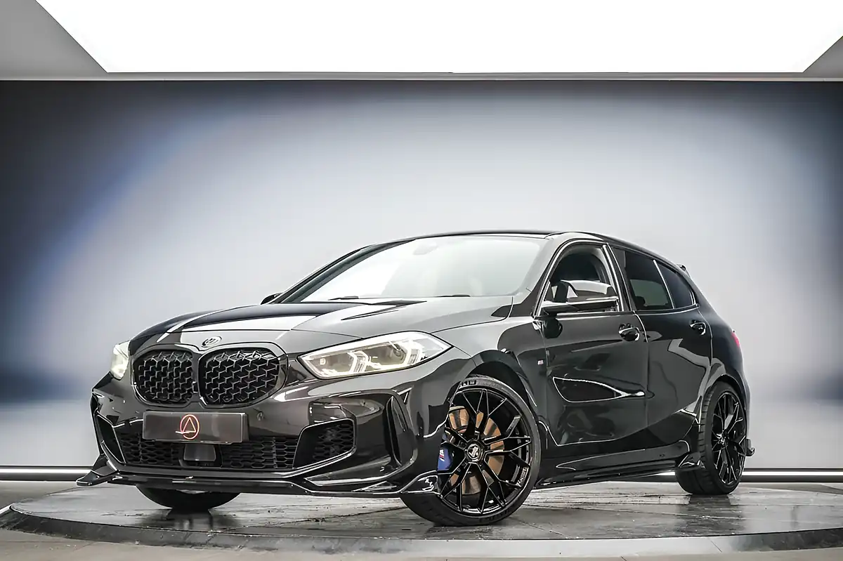 Used 2020 BMW 1 Series M135i Black - Front View