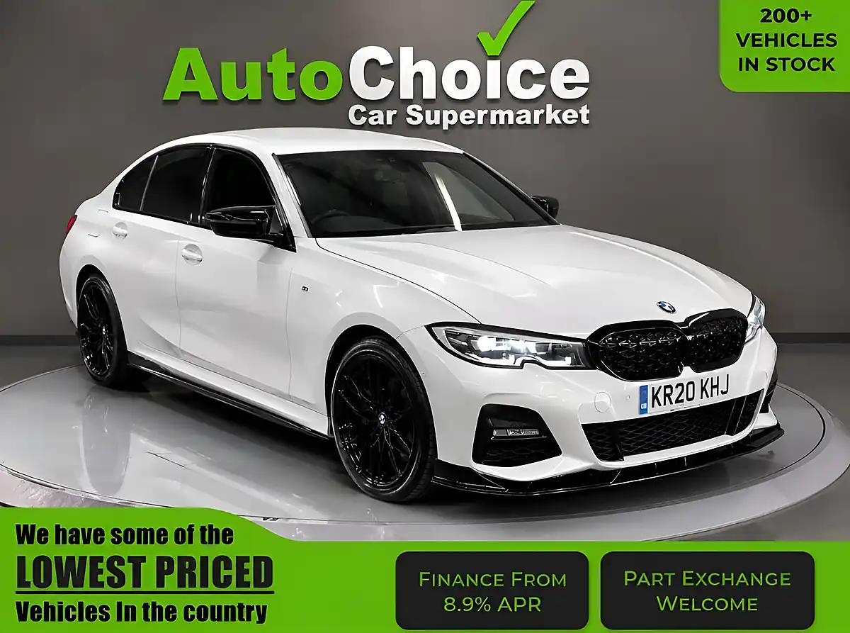 Used 2020 BMW 3 Series M Sport Mineral White - Front View
