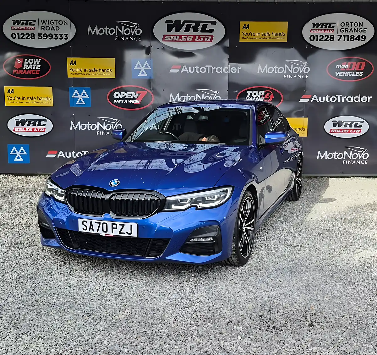 Used 2020 BMW 3 Series M Sport Portimao Blue - Front View