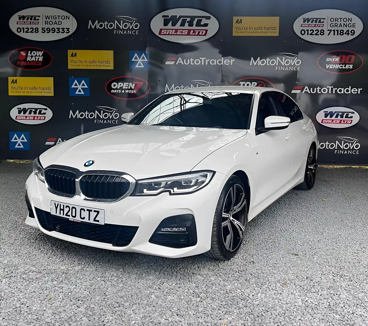 Used 2020 BMW 3 Series M Sport White - Front View
