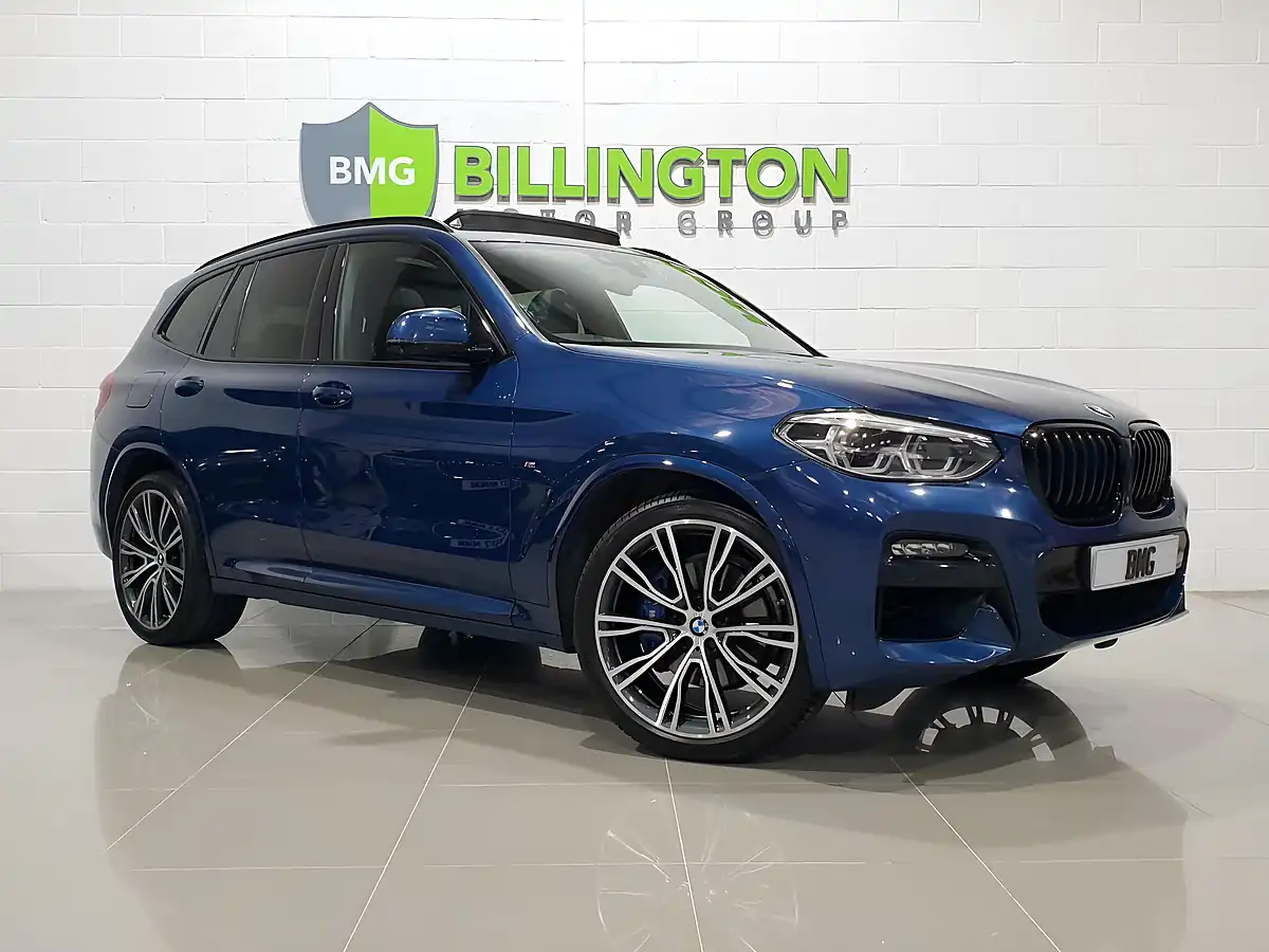 Used 2020 BMW X3 M Sport Phytonic Blue - Front View