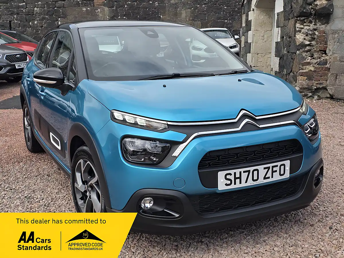 Used 2020 Citroen C3 Flair Spring Blue Metallic - Front View