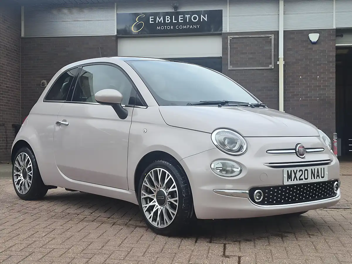 Used 2020 Fiat 500 Star Powder Pink - Front View