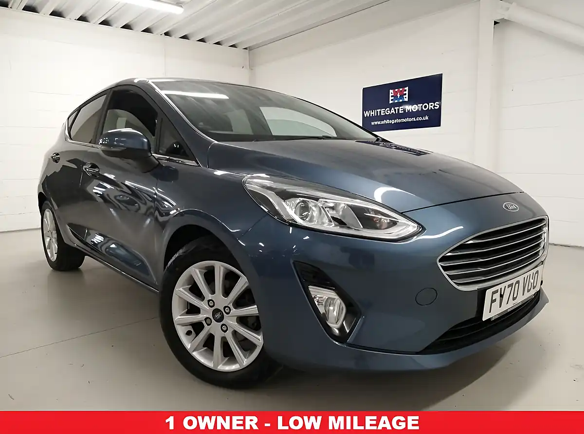 Used 2020 Ford Fiesta Titanium Chrome Blue - Front View