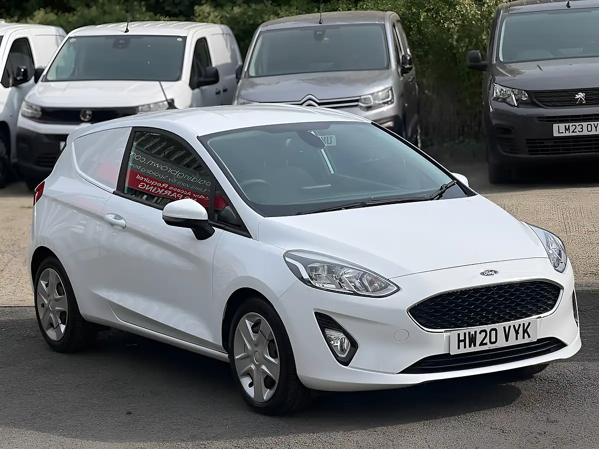 Used 2020 Ford Fiesta Van White - Front View