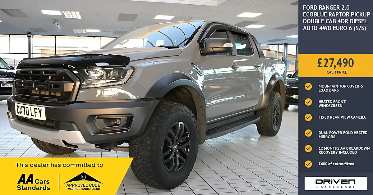 Used 2020 Ford Ranger Raptor Grey - Front View