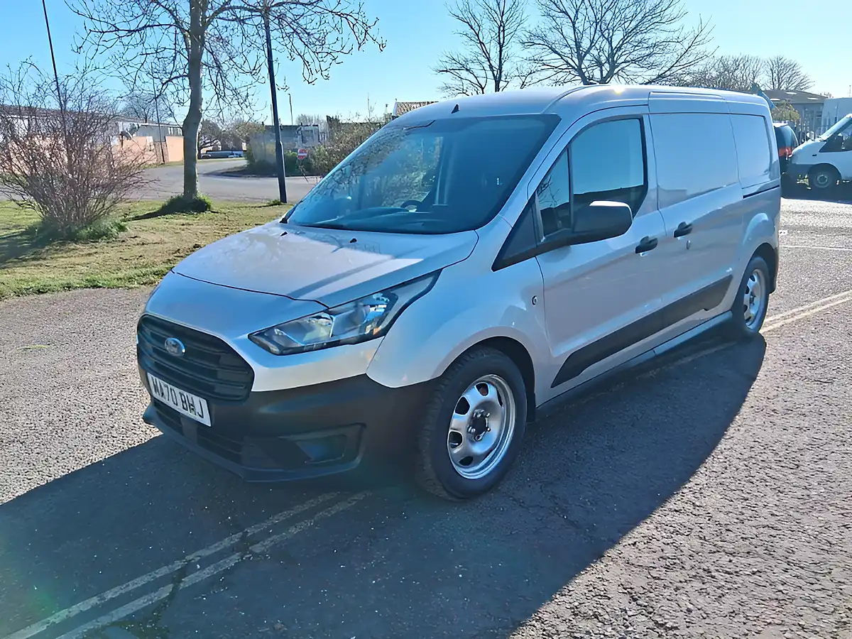 Used 2020 Ford Transit Connect Panel Van Silver - Front View