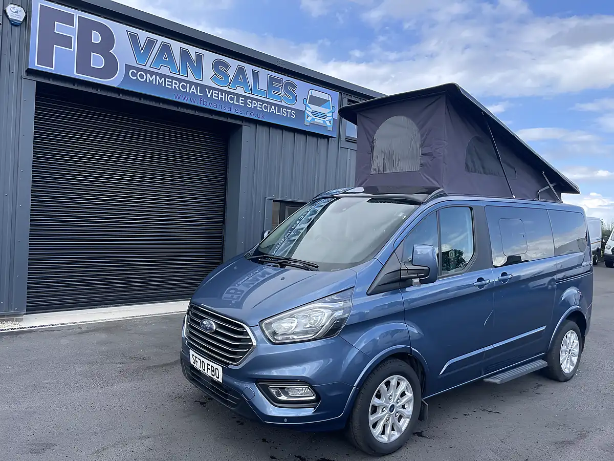 Used 2020 Ford Transit Custom Limited 5 SEAT Campervan Blue - Front View