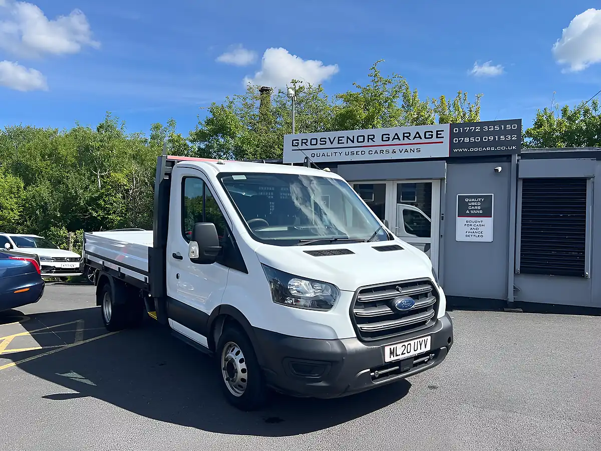Used 2020 Ford Transit Leader Mwb Dropside White - Front View