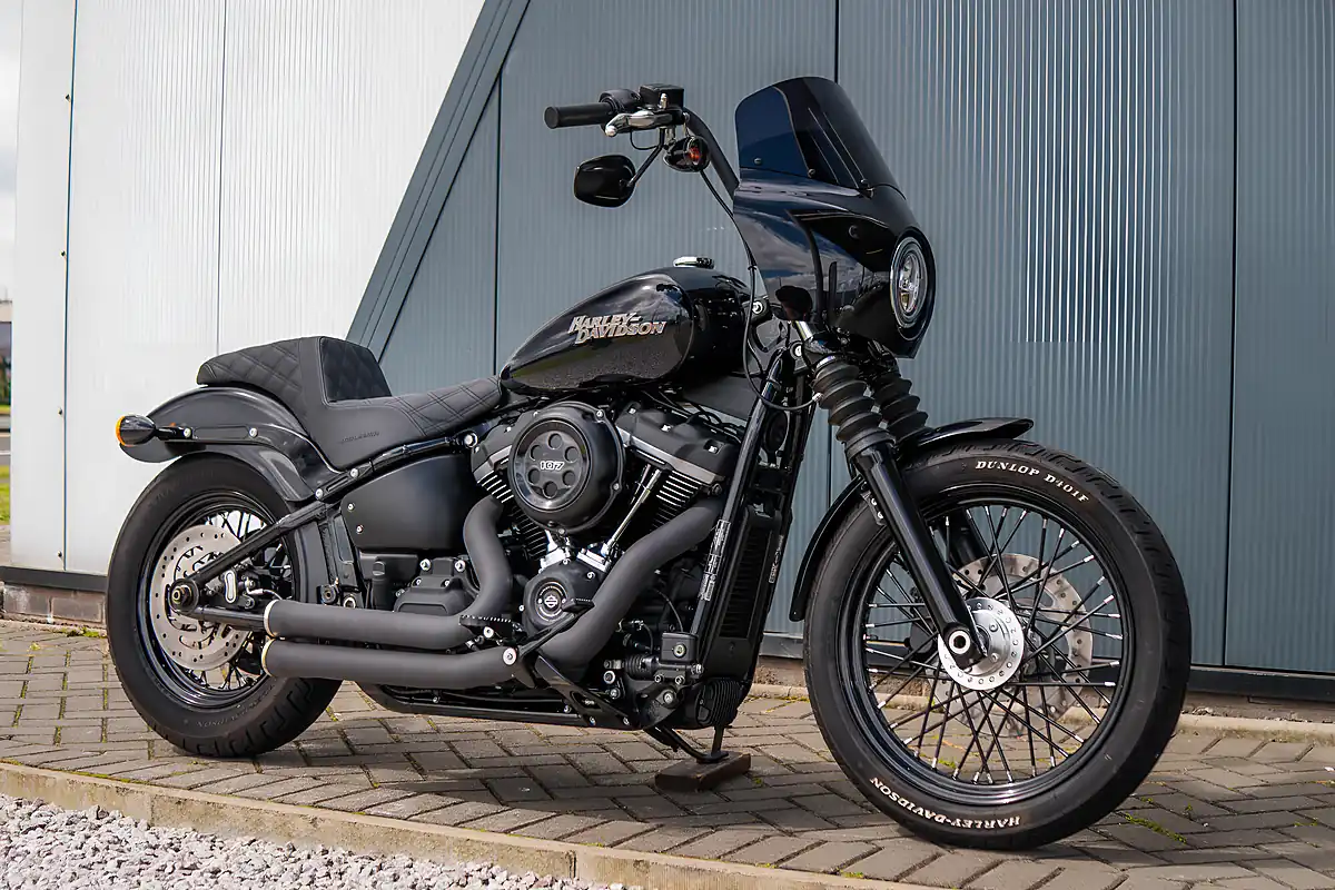 Used 2020 Harley-Davidson Street Bob Fxbb Vivid Black - Front View