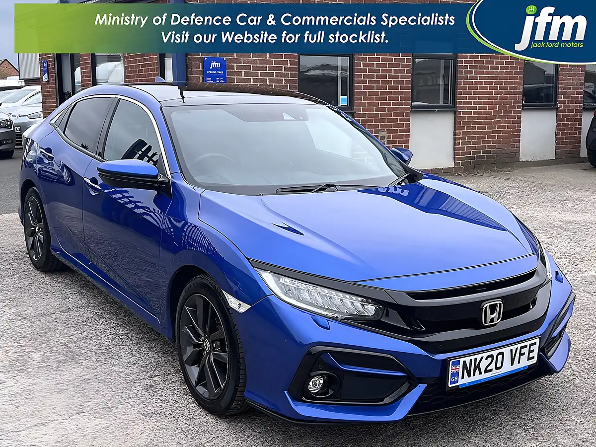 Used 2020 Honda Civic Ex Brilliant Sporty Blue Met - Front View