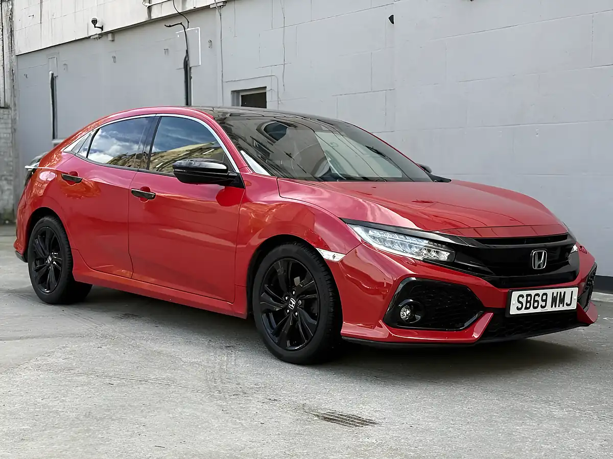 Used 2020 Honda Civic Ex Red - Front View