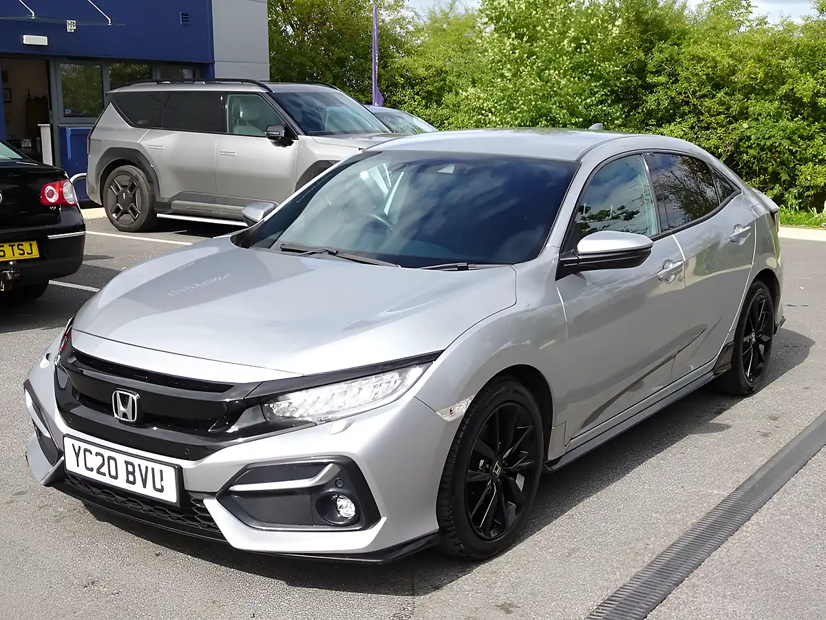 Used 2020 Honda Civic Sport Lunar Silver - Front View