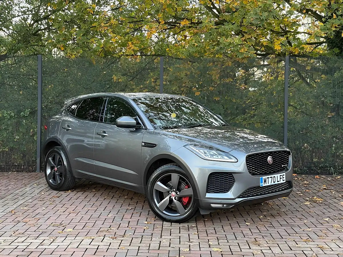 Used 2020 Jaguar E-Pace Chequered Flag Grey - Front View