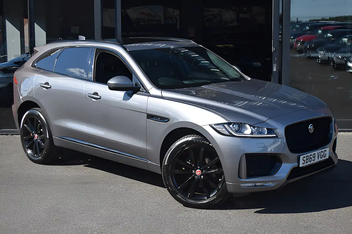 Used 2020 Jaguar F-Pace Chequered Flag Eiger Grey - Front View