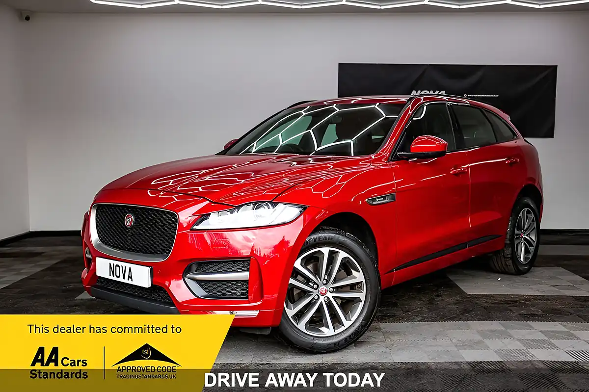 Used 2020 Jaguar F-Pace R-Sport Red - Front View