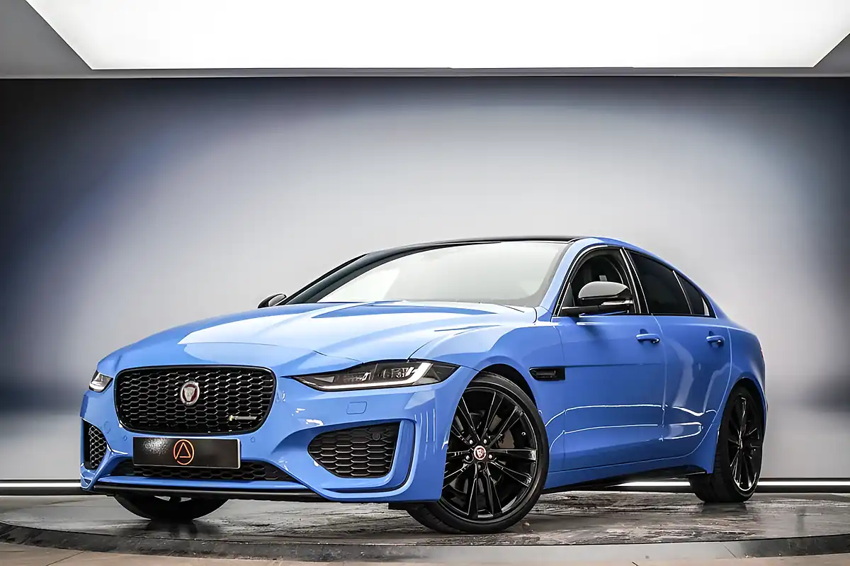 Used 2020 Jaguar Xe Reims Edition French Racing Blue - Front View