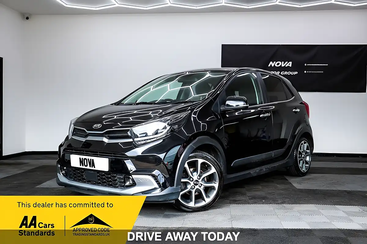 Used 2020 Kia Picanto X-Line S Black - Front View