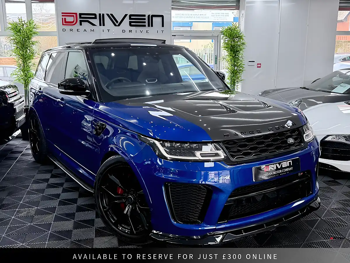 Used 2020 Land Rover Range Rover Sport Svr Blue - Front View