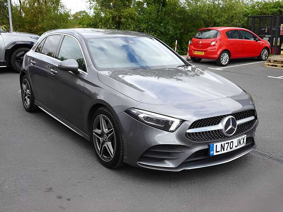 Used 2020 Mercedes-Benz a Class AMG Line Executive Mountain Grey - Front View