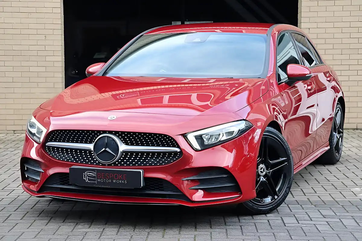 Used 2020 Mercedes-Benz a-Class AMG Line Executive Patagonia Red - Front View