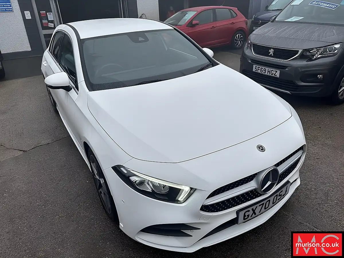 Used 2020 Mercedes-Benz a Class AMG Line (executive) White - Interior and Exterior details 4