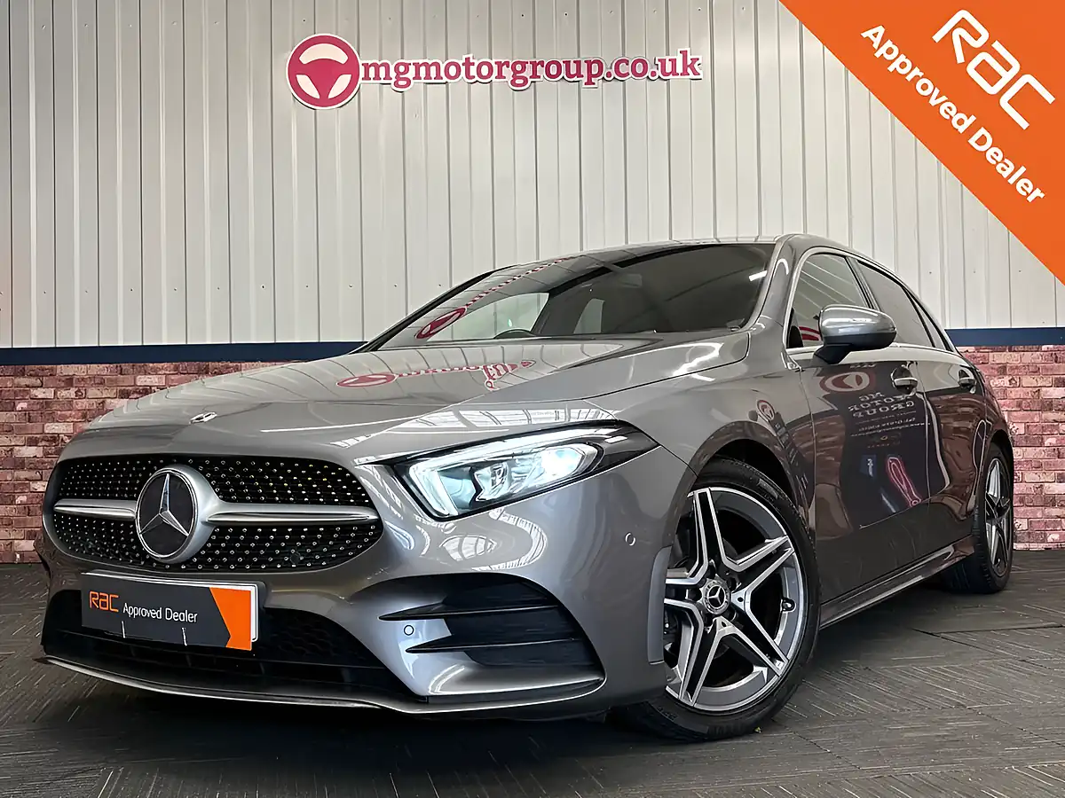 Used 2020 Mercedes-Benz a-Class AMG Line Mountain Grey - Front View