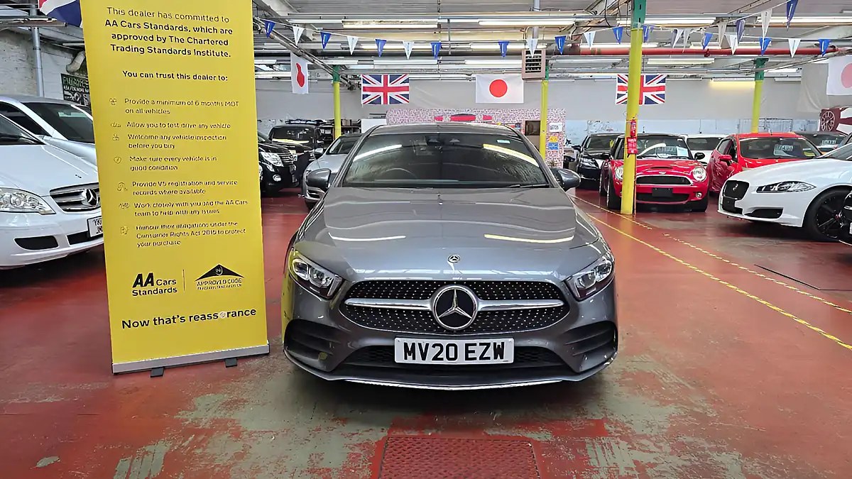 Used 2020 Mercedes-Benz a Class AMG Line (premium 2) Grey - Front View