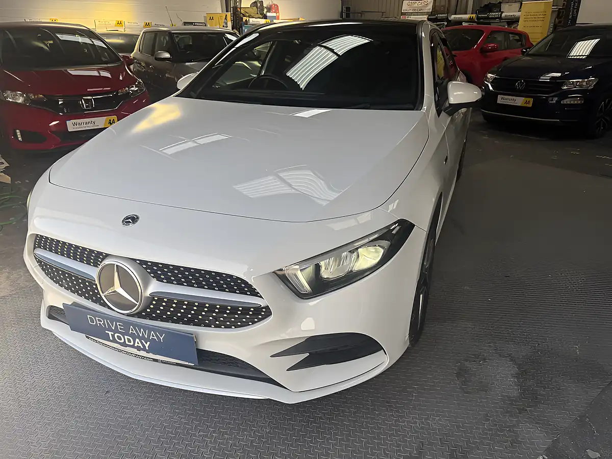 Used 2020 Mercedes-Benz a-Class AMG Line White - Interior and Exterior details 4