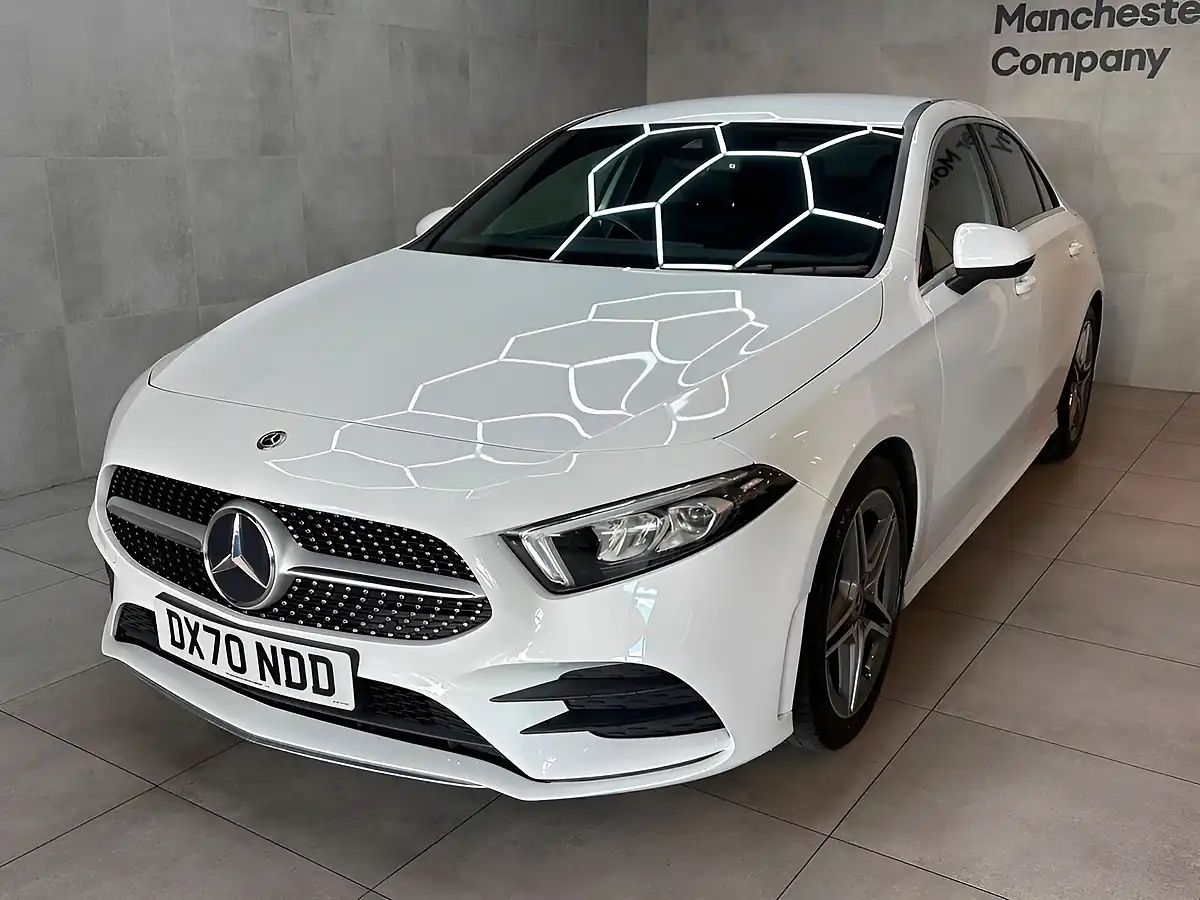 Used 2020 Mercedes-Benz a Class AMG Line White - Front View