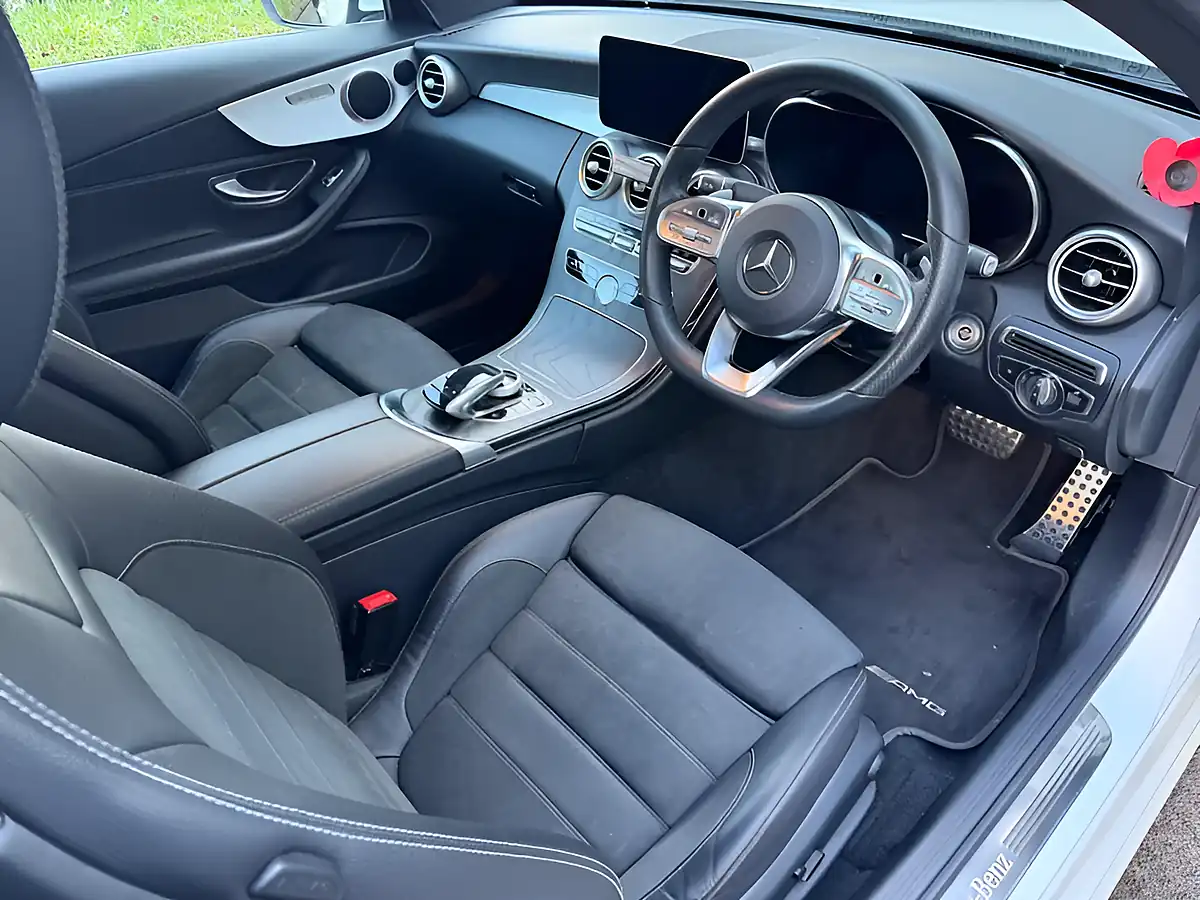 Used 2020 Mercedes-Benz C Class AMG Line (premium) White - Interior and Exterior details 12