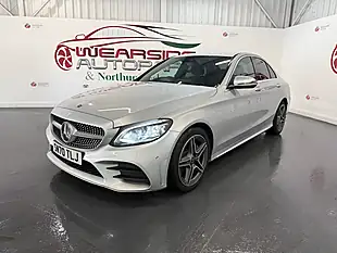 Used 2020 Mercedes-Benz C-Class AMG Line Silver - Interior and Exterior details 3