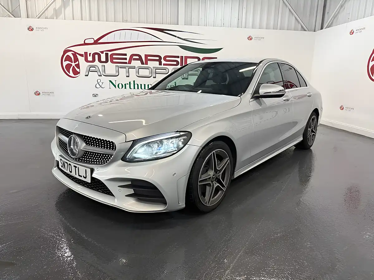 Used 2020 Mercedes-Benz C-Class AMG Line Silver - Interior and Exterior details 3