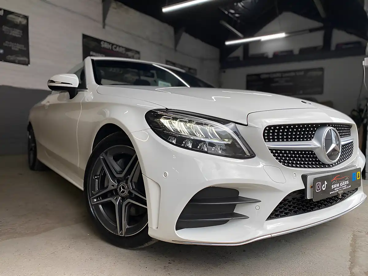 Used 2020 Mercedes-Benz C Class AMG Line White - Front View